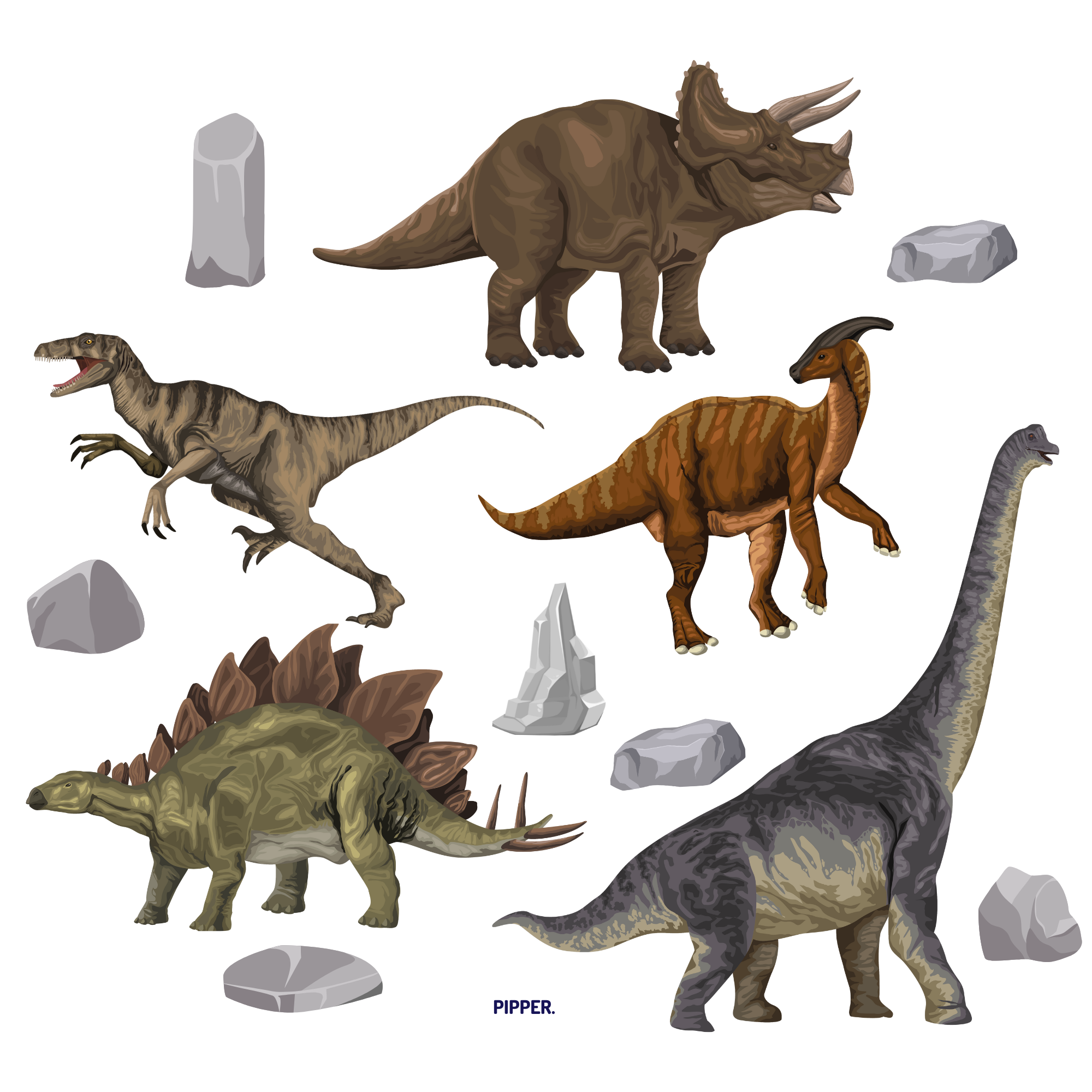 Textil falmatrica Dinoszauruszokl